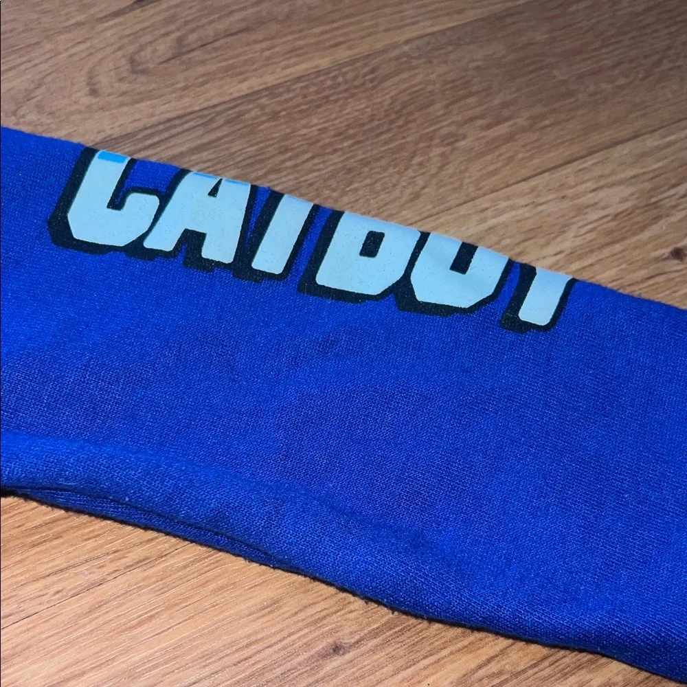 Blue Kids Hoodie with Cartoon Character - Picture 3 of 4
